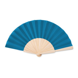 FANNY WOOD Elegant Wooden Hand Fan with Polyester Fabric - GiftRetail MO9532