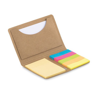 FOLDNOTE Eco-Friendly Kraft Paper Card Holder with Memo Set - GiftRetail MO9541