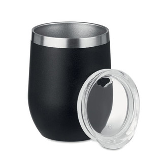 CHIN CHIN Elegant 300ml Double Wall Stainless Steel Mug - GiftRetail MO9597