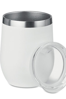 CHIN CHIN Elegant 300ml Double Wall Stainless Steel Mug - GiftRetail MO9597