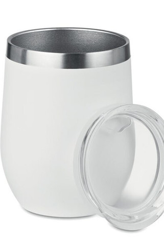 CHIN CHIN Elegant 300ml Double Wall Stainless Steel Mug - GiftRetail MO9597