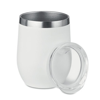 CHIN CHIN Elegant 300ml Double Wall Stainless Steel Mug - GiftRetail MO9597