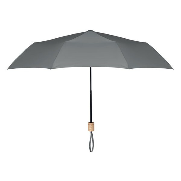 TRALEE Eco-Friendly 21 Inch Foldable Wooden Handle Umbrella - GiftRetail MO9604