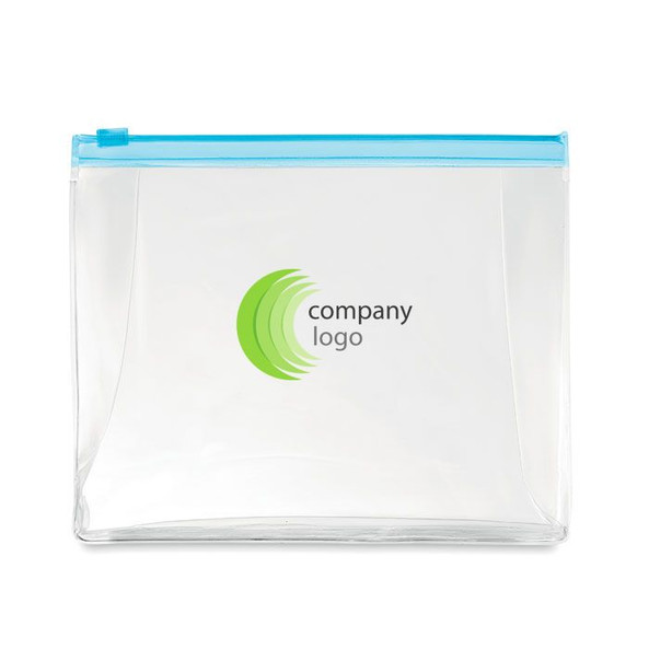 GiftRetail MO9627 - COSMOBAG Transparent PVC Zippered Cosmetic Travel Pouch