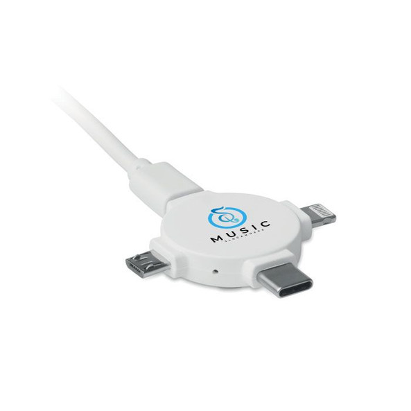 GiftRetail MO9654 - LIGO CABLE Universal 3-in-1 Multi-Device Charging Cable
