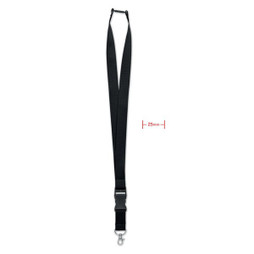 GiftRetail MO9661 - WIDE LANY Lanyard con gancio in metallo
