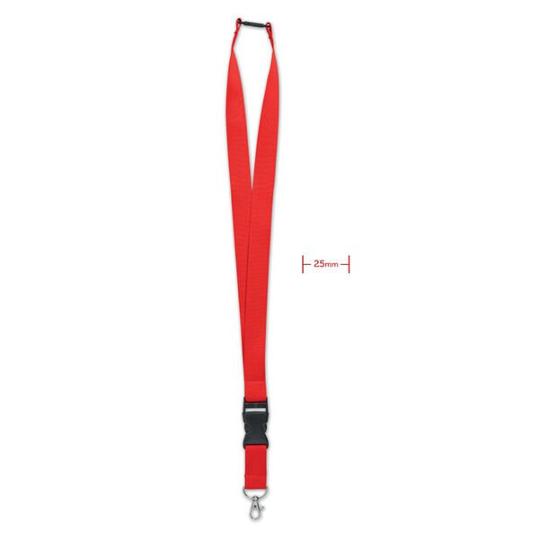 WIDE LANY Premium 25mm Lanyard with Metal Hook and Safety Breakaway - GiftRetail MO9661