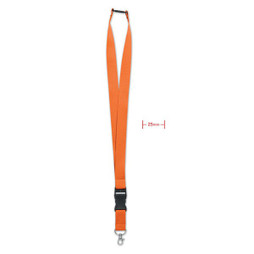 GiftRetail MO9661 - WIDE LANY Premium 25mm Lanyard with Metal Hook and Safety Breakaway