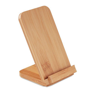 WIRESTAND Eco-Friendly Bamboo Wireless Fast Charger - GiftRetail MO9692