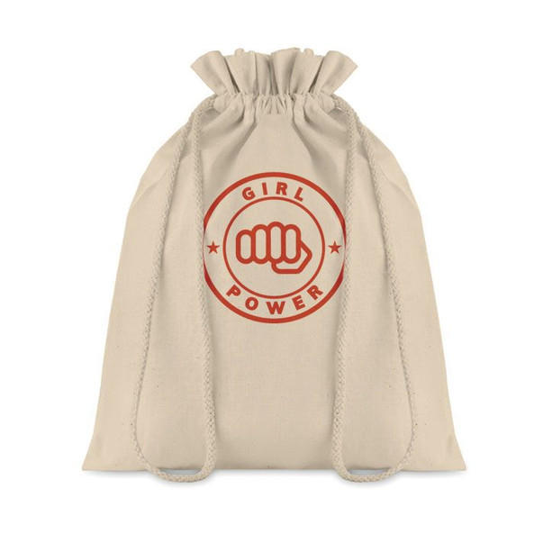 GiftRetail MO9730 - TASKE MEDIUM Eco-Friendly Medium Cotton Drawstring Gift Bag
