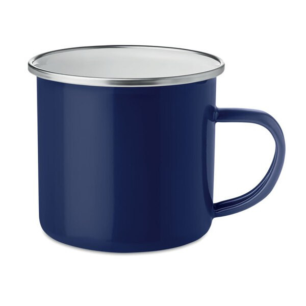 PLATEADO Vintage Enamel-Coated Metal Mug, 350ml Capacity - GiftRetail MO9756