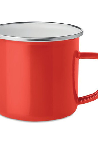 PLATEADO Vintage Enamel-Coated Metal Mug, 350ml Capacity - GiftRetail MO9756