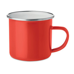 GiftRetail MO9756 - PLATEADO Tasse en métal émaillé