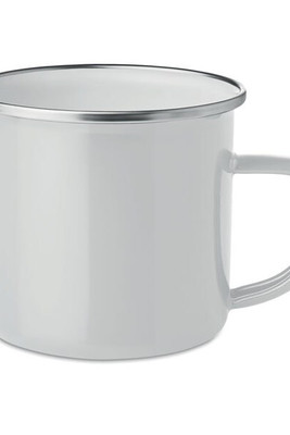 PLATEADO Vintage Enamel-Coated Metal Mug, 350ml Capacity - GiftRetail MO9756