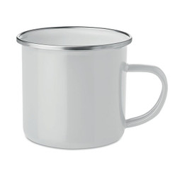 GiftRetail MO9756 - PLATEADO Klassinen Emaloitu Metallimuki 350ml