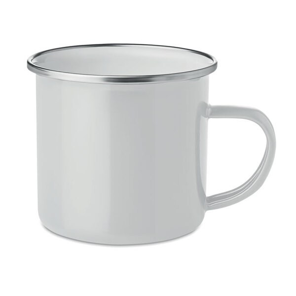 PLATEADO Vintage Enamel-Coated Metal Mug, 350ml Capacity - GiftRetail MO9756