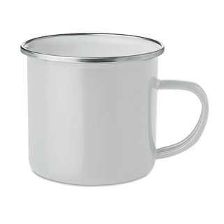 PLATEADO Vintage Enamel-Coated Metal Mug, 350ml Capacity - GiftRetail MO9756