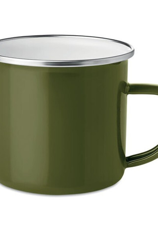 PLATEADO Vintage Enamel-Coated Metal Mug, 350ml Capacity - GiftRetail MO9756