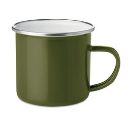 GiftRetail MO9756 - PLATEADO Metalen mok  emaille coating