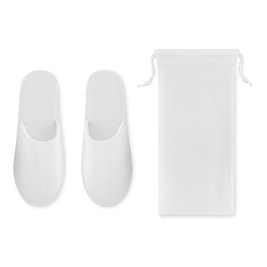 GiftRetail MO9782 - FLIP FLAP Luxury Hotel Slippers with Convenient Pouch