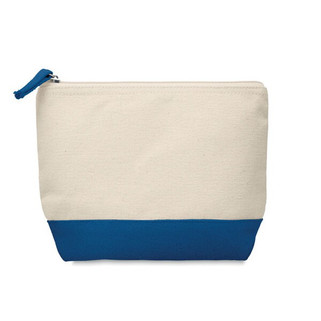 KLEUREN Stylish Two-Tone Cotton Cosmetic Bag with Zipper - GiftRetail MO9815