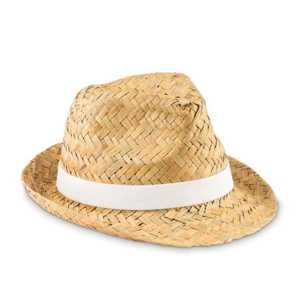 MONTEVIDEO Elegant Natural Straw Hat with Detachable Band - GiftRetail MO9844