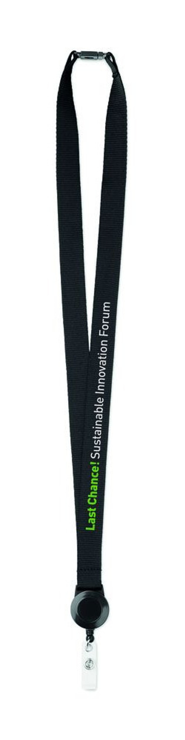 GiftRetail MO9852 - ZIP LANYARD Lanyard retractable clip