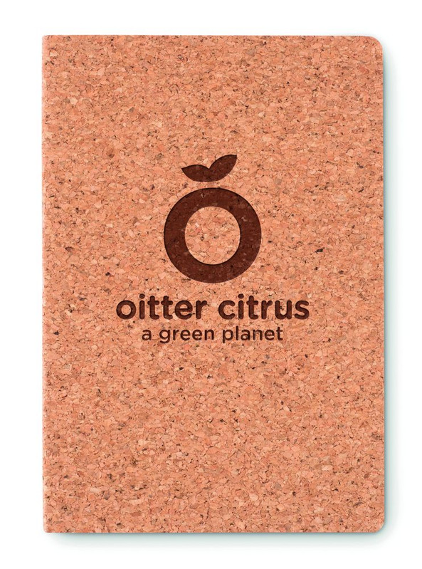 GiftRetail MO9860 - NOTECORK Eco-Friendly A5 Cork Notebook with Recycled Pages