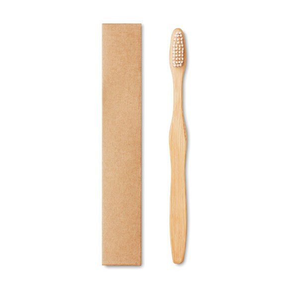 DENTOBRUSH Eco-Friendly Bamboo Toothbrush in Kraft Box - GiftRetail MO9877