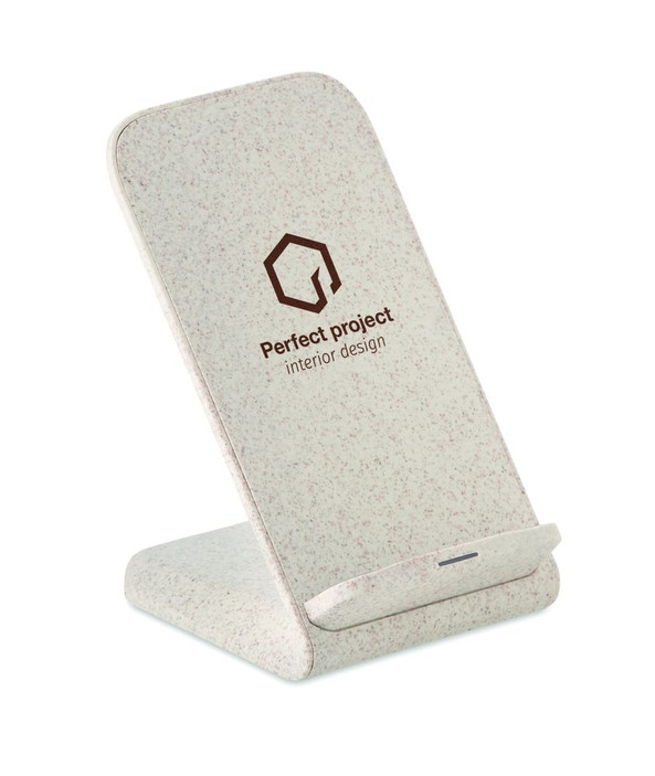 GiftRetail MO9891 - LAYABACK Eco-Friendly Dual Coil Wireless Charger Stand