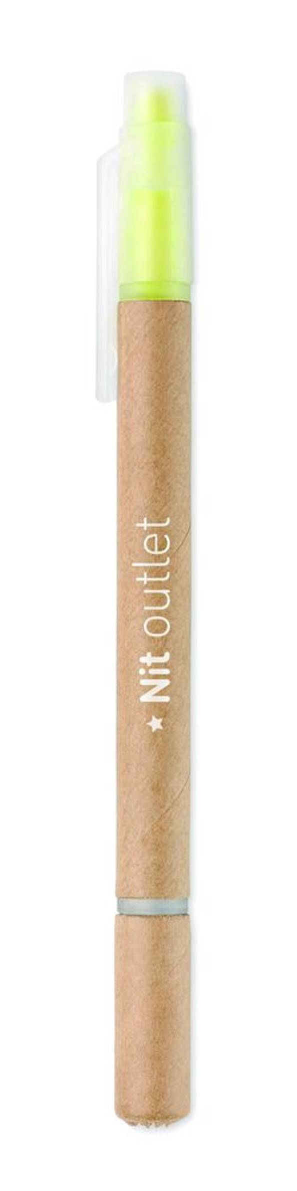 GiftRetail MO9895 - DUO PAPER Eco-Friendly Dual Function Pen and Highlighter