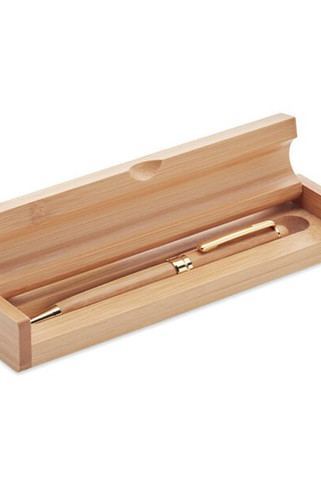 ETNA Eco-Friendly Bamboo Pen Gift Set with Box - GiftRetail MO9912