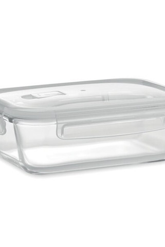PRAGA LUNCHBOX Airtight 900ml Glass Lunch Box with Microwave-Safe Lid - GiftRetail MO9923