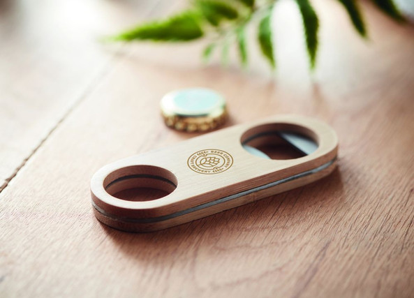 GiftRetail MO9925 - VALBAMPER Eco-Friendly Bamboo Wine Bottle Opener Tool