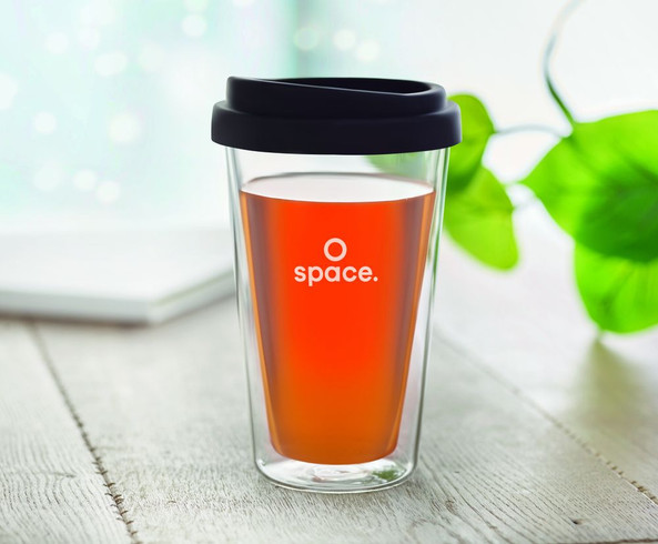 GiftRetail MO9927 - BIELO TUMBLER High borosilicate glass 350ml