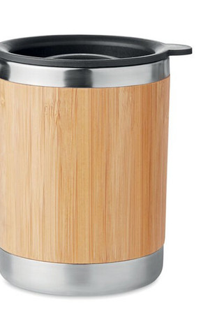 LOKKA Eco-Friendly Bamboo Stainless Steel Tumbler 250ml - GiftRetail MO9937