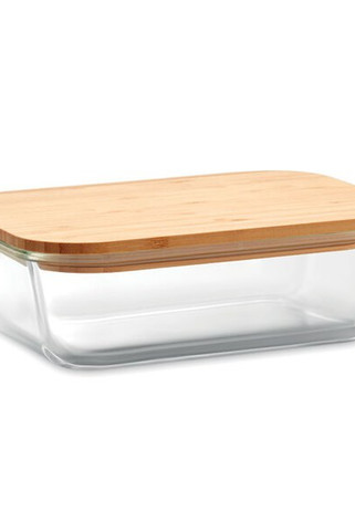 TUNDRA LUNCHBOX Eco-Friendly Glass Lunchbox with Bamboo Lid - GiftRetail MO9962