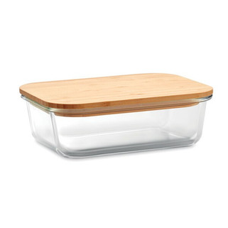 TUNDRA LUNCHBOX Eco-Friendly Glass Lunchbox with Bamboo Lid - GiftRetail MO9962