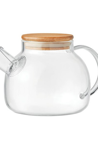 MUNNAR Elegant Borosilicate Glass Teapot with Bamboo Lid - GiftRetail MO9963