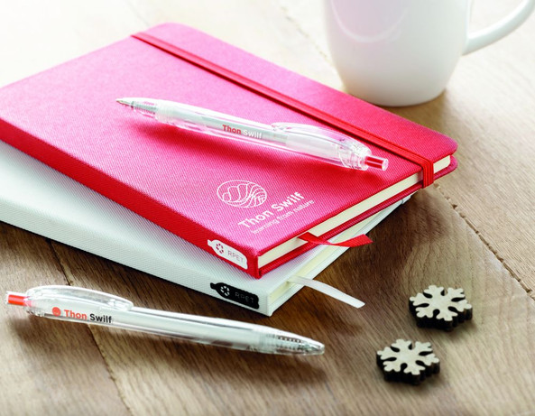 GiftRetail MO9966 - NOTE RPET Eco-Friendly A5 Notebook with Recycled Paper