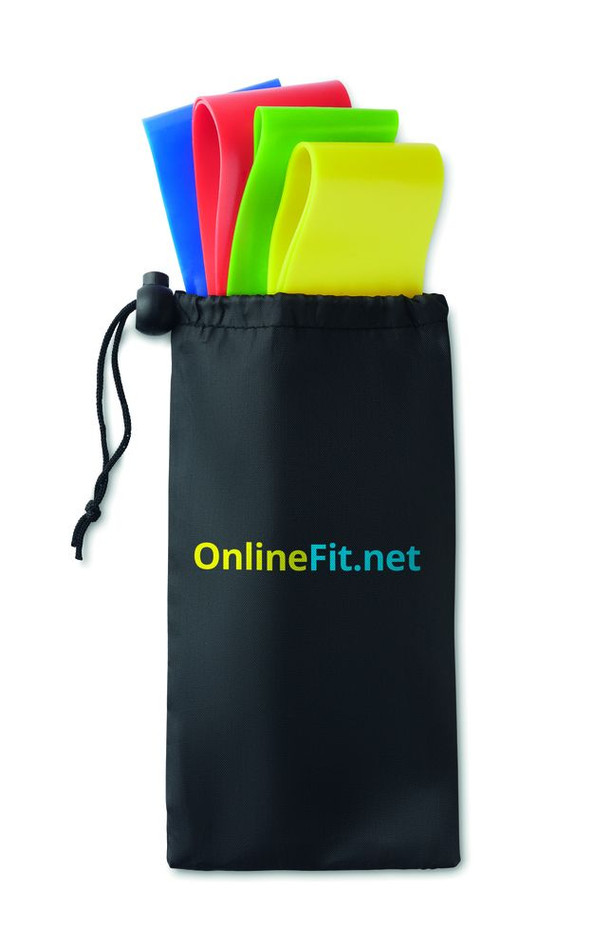 GiftRetail MO9987 - FITBAND Premium TPE Fitness Bands Set with 4 Resistance Levels