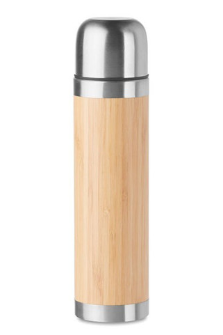CHAN BAMBOO Eco-Friendly Bamboo Insulated Stainless Steel Flask - GiftRetail MO9991