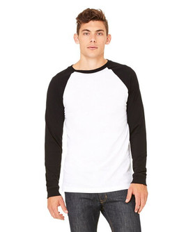 Bella+Canvas 3000C - Men's Jersey Long-Sleeve Baseball T-Shirt