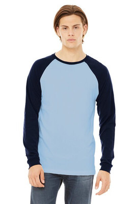 Bella+Canvas 3000C - Men's Jersey Long-Sleeve Baseball T-Shirt