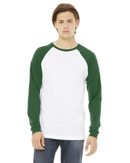 Bella+Canvas 3000C - Men's Jersey Long-Sleeve Baseball T-Shirt