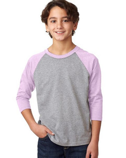 Next Level Apparel 3352 - Youth CVC 3/4-Sleeve Raglan