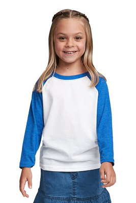 Next Level Apparel 3352 - Youth CVC 3/4-Sleeve Raglan