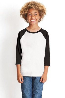 Next Level Apparel 3352 - Youth CVC 3/4-Sleeve Raglan