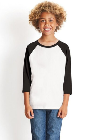 Next Level Apparel 3352 - Youth CVC 3/4-Sleeve Raglan