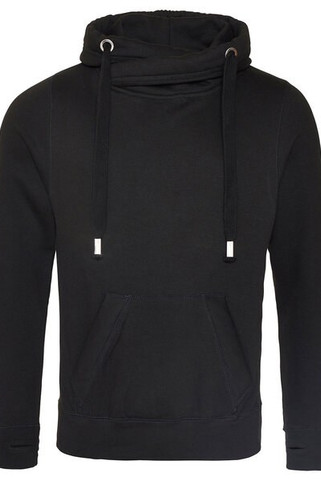 Just Hoods By AWDis JHA021 - Mens 80/20 Heavyweight Cross Over Neck Hooded Sweatshirt